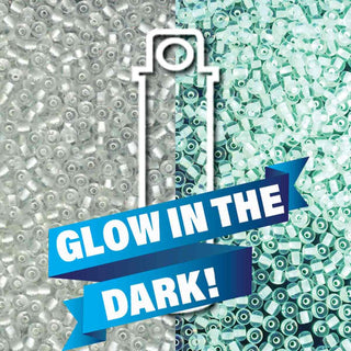 8/0 Czech (GLOW IN THE DARK!) (Crystal Glow in Dark) Tube  *Approx 22 gr