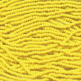 8/0 Czech (Yellow Opaque) 6 String/Hank  *Approx 38 gr