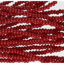 8/0 Czech (Dark Red Wine) 6 String/Hank  *Approx 42 gr