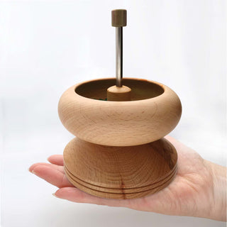 SPIN&STRING. (LARGE) WOODEN BEAD SPINNER.