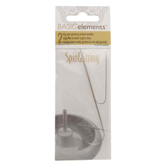 Curved Big Eye Spinning Wheel Needles- (Basic Elements Brand).  *4.25" Length.  Packed 2 Needles