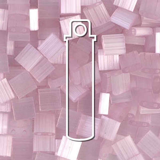 Miyuki TILA Beads.  5x5mm. 2 hole.  *Pink Silk Satin.  (7.2gr Vial).