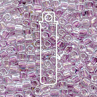 MIYUKI. 10/0. TRIANGLE IRIS COLORS- (Color Lined Lilac) -APPRX 24GM/TB
