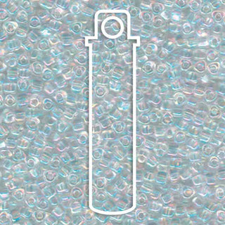 MIYUKI. 10/0. TRIANGLE. (Iris Colors Clear) -APPRX 24GM/TB