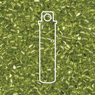 MIYUKI. 10/0. TRIANGLE Silver Lined Lime -APPRX 24GM/TB