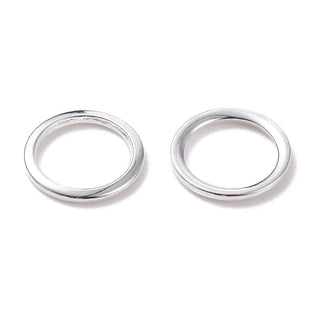 304 Stainless Steel Linking Rings, Silver, 10x1mm, Hole: 8mm   (packed 10 Rings)
