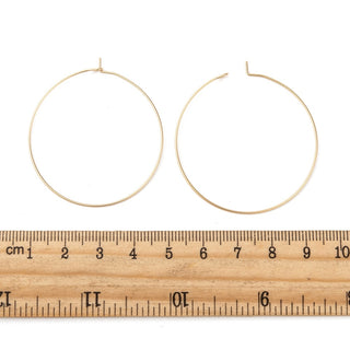 316 Surgical Stainless Steel Wine Glass Charms Rings, Hoop Earring Findings, 18k Gold Plated,  45x40x0.7mm, 21 Gauge.  Packed 10)