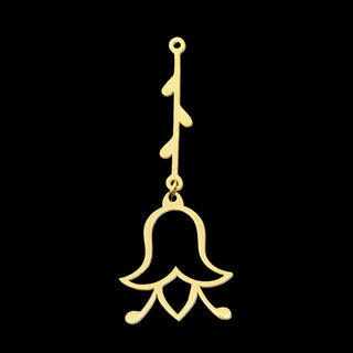 201 Stainless Steel Drop/ Charm/Pendant, Laser Cut, with Jump Rings, Drop Flower, 50.5mm, Hole: 1.4mm. (packed 2) *See Finish Options