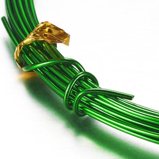 Wire (Aluminum)   (12 Gauge).  2 mm thick *5 Meter Roll  (Green)