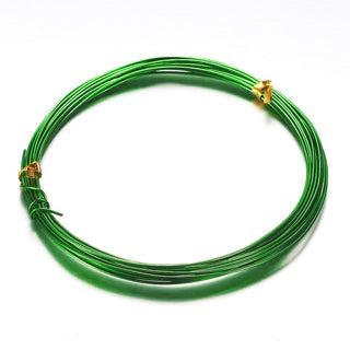 Wire (Aluminum)   (12 Gauge).  2 mm thick *5 Meter Roll  (Green)