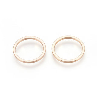 Brass Linking Rings, Nickel Free, Real 18K Gold Plated,  (Packed 2 Rings) *See Size Options