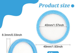 Round Felt Bead Design Board, 1.57inch Sky Blue Felt Beading Mat DIY Beading Boards Storage Tray for Jewelry Making, Beading Supplies, 8mm Thick.  (Packed 3)