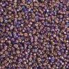 Czech 10/0 Seed Beads.  (Round).  S/L Silver Lined Purple AB  (Strung.  Approx 23 grams)