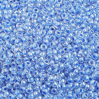 Czech 10/0 Seed Beads.  (Round).  C/L Blue  (Strung.  Approx 23 grams)