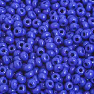 8/0 Czech (Opaque Medium Royal Blue) Bagged  *Approx 37 gr