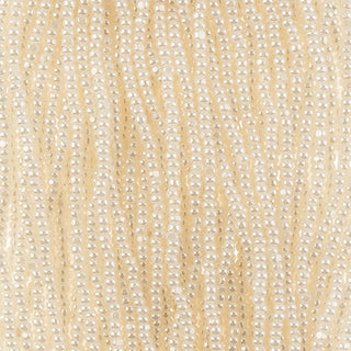 11/0 Czech CHARLOTTE Cut  (Opaque Pearl Ceylon)  12 String/Hank -Approx 20 Grams