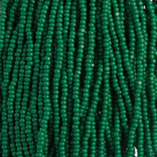 11/0 Czech CHARLOTTE Cut  (Opaque Medium Dark Green)  12 String/Hank -Approx 20 Grams