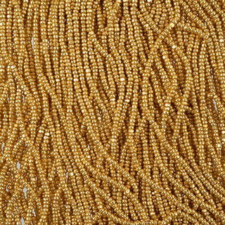 11/0 Czech CHARLOTTE Cut  (Gold Premium)  12 String/Hank -Approx 20 Grams