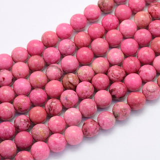 Agate Crazy Agate *Power Pinks.   (8mm Rounds)  Approx 48 Beads