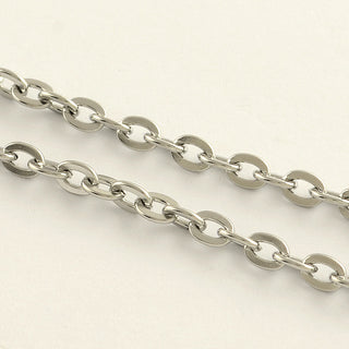 304 Stainless Steel Cable Chain-4 x3 x 0.8mm.   Sold by the Foot