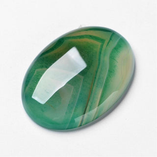 Cabochon *Agate (Green) Oval 30 x 40mm approx.