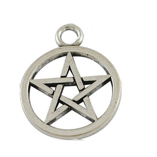 Metal Pentagram Pendants, Lead Free, Antique Silver, 26x21x2mm, Hole: 3mm  (See Drop Down for Pack Options)