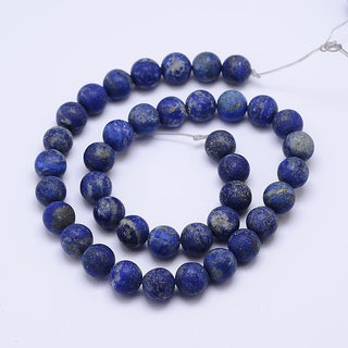 Lapis Lazuli *Frosted Rounds   (See Drop Down for Size Options)