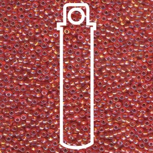 11/0 Miyuki Round Seed Beads  (S/L Orange AB)  *approx 24 gram tube