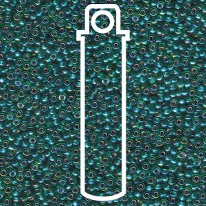 11/0 Miyuki Round Seed Beads (S/L Emerald AB)  *approx 24 gram tube