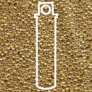11/0 Miyuki Round Seed Beads (Galvanized Gold)  *approx 23 gram tube