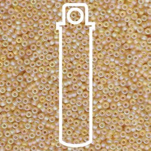 11/0 Miyuki Round Seed Beads (Matte Transparent Light Topaz AB)  *approx 23 gram tube