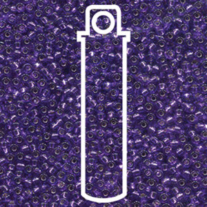 11/0 Miyuki Round Seed Beads (Purple Silver Lined)  *approx 23.5 gram tube