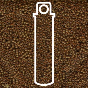 11/0 Miyuki Round Seed Beads (Matte Transparent Light Brown)  *approx 23.5 gram tube