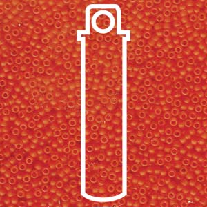 11/0 Miyuki Round Seed Beads (Matte Transparent Orange)  *approx 23 gram tube