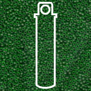 11/0 Miyuki Round Seed Beads (Matte Transparent Green)  *approx 24 gram tube