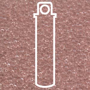 11/0 Miyuki Round Seed Beads (Transparent Light Tea Rose)  *approx 24 gram tube