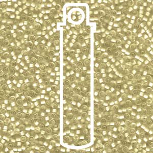 11/0 Miyuki Round Seed Beads  (Semi-Matte Yellow Lined Crystal)  *approx 24 gram tube