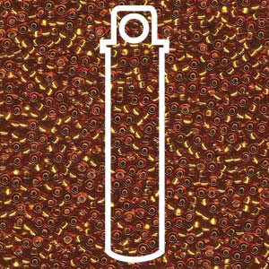 11/0 Miyuki  Round Seed Beads  (Silver Lined Topaz)  *approx 24 gram tube