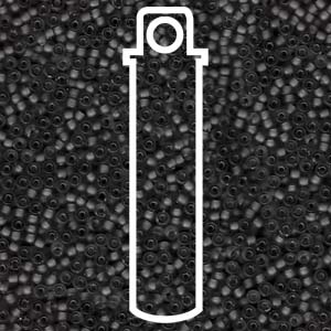 11/0 Miyuki Round Seed Beads (Semi Matte Black)  *approx 24 gram tube