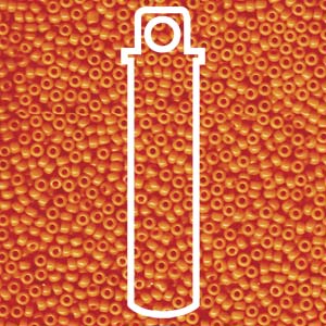 11/0 Miyuki Round Seed Beads (Opaque Light Orange)  *approx 24 gram tube