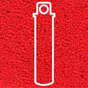11/0 Miyuki Round Seed Beads (Opaque Vermillion Red)  *approx 24 gram tube