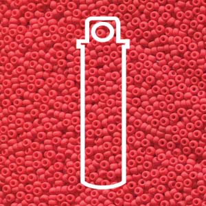 11/0 Miyuki Round Seed Beads (Matte Opaque Red)  *approx 24 gram tube