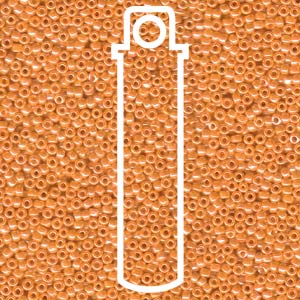 11/0 Miyuki Round Seed Beads (Opaque Light Orange Luster)  *approx 24 gram tube