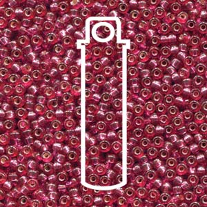 11/0 Miyuki Round Seed Beads (Duracoat S/L Silver Lined Raspberry)  *approx 23 gram tube