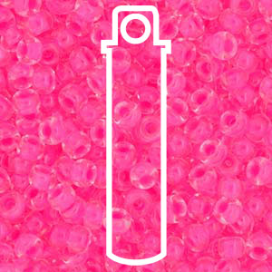 Seed Bead (MIYUKI 6/0)  Round.  (Luminous Wild Strawberry)  20gm tube.