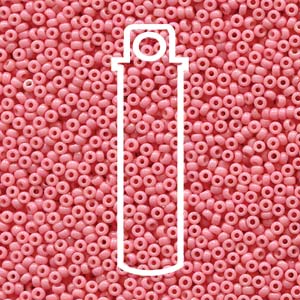 11/0 Miyuki Round Seed Beads (Duracoat Opaque Dyed Pink)  *approx 23 gram tube