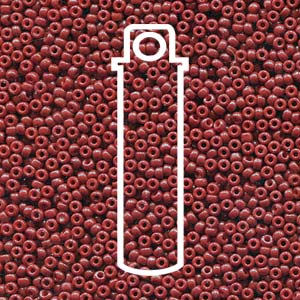 11/0 Miyuki Round Seed Beads (Duracoat Opaque Dyed Red)  *approx 23 gram tube