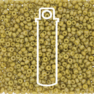 C11/0 Miyuki Round Seed Beads (Frost Opaque Glaze Rainbow Pistachio)  *approx 23 gram tube
