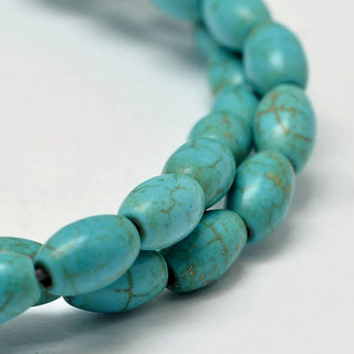 Howlite (Dyed to resemble Turquoise)  Barrel  *10 x 8 mm size