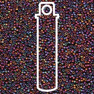 15/0 ROUND MIYUKI (MATTE Transparent Brown AB) -APX 8.2GM